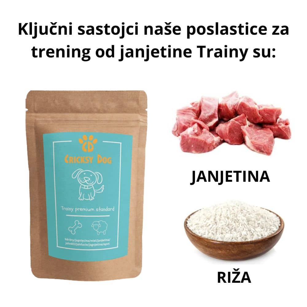 Trainy poslastica od janjetine s rižom (poslastica za trening) – 200g - Slika 6