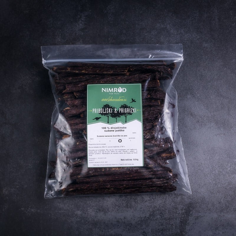 Nimrod sušene poslastice, divljač, 500g