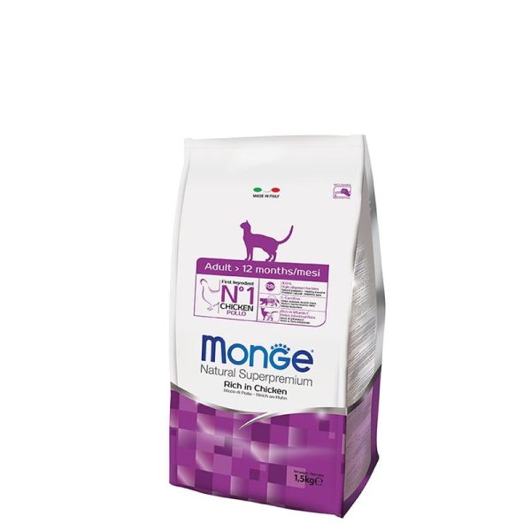 Monge natural superpremium hrana za odrasle mačke, piletina